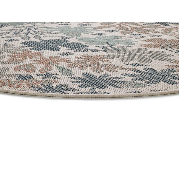 Бежово-зелен открит килим Floral, ø 115 cm - Universal-image-2