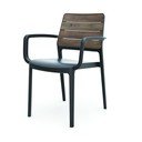 Тъмносив/тъмнокафяв пластмасов градински стол Deco Porto – Keter