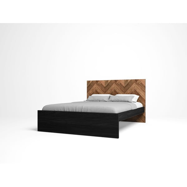Двойно легло в черен/естествен цвят 160x200 cm Gio - Marckeric-image-3