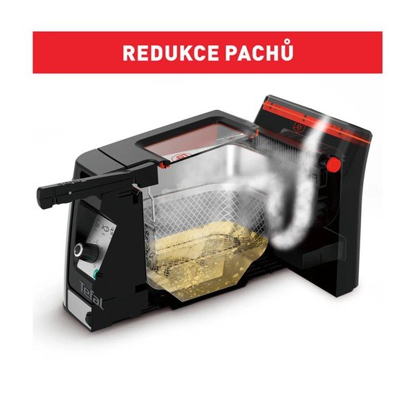 Фритюрник в матово черно и сребристо Clear Duo FR600D10 - Tefal-image-3