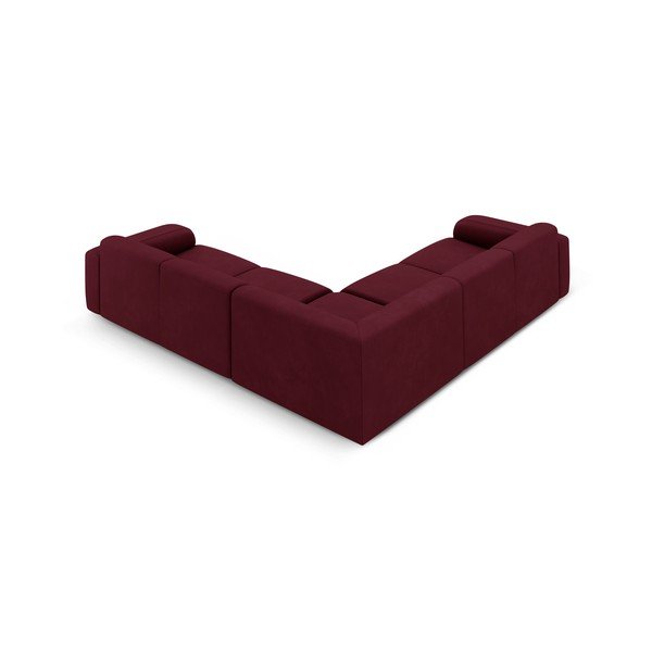 Ъглов диван  в цвят бордо (променлив/L форма) Molino – Micadoni Home-image-2