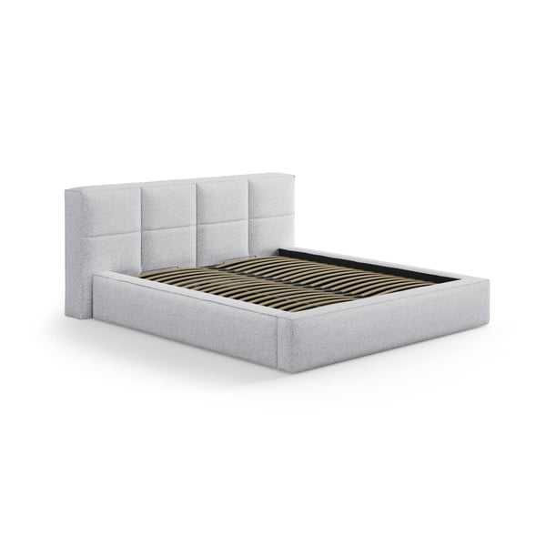 Светлосива тапицирана табла за легло 249x100 cm Darren – Micadoni -image-3