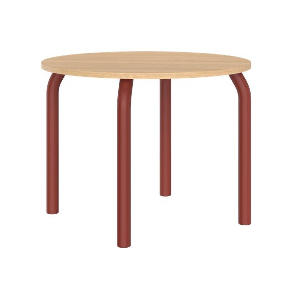 Кръгла трапезна маса с дъбов плот ø 100 cm Meko – noo.ma