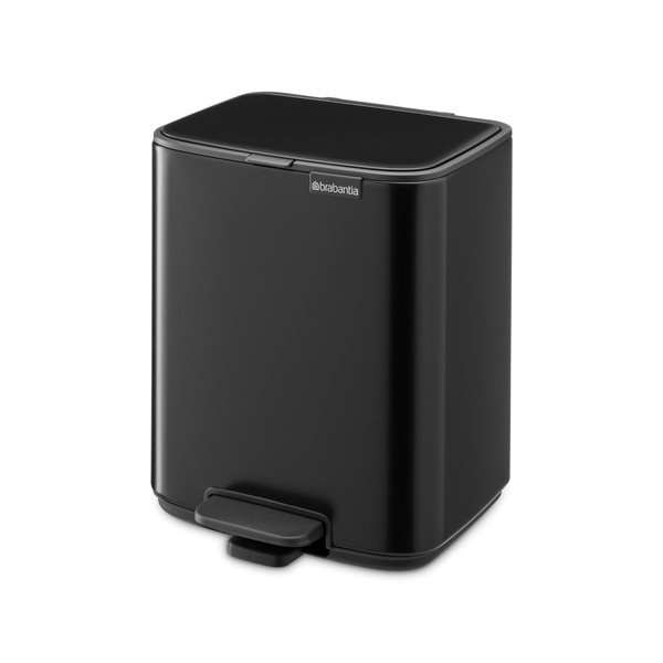 Матово черно стоманено кошче за боклук с педал 7 l Bo – Brabantia