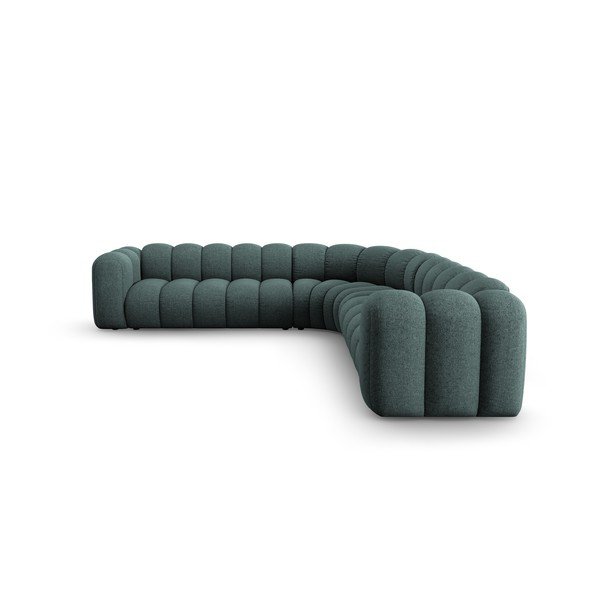 Тюркоазен шенилов модулен ъглов диван Lupine – Micadoni -image-2