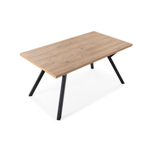 Трапезна маса с дъбова дървена плоскост в естествен цвят 90x160 cm Marion – Marckeric-image-3