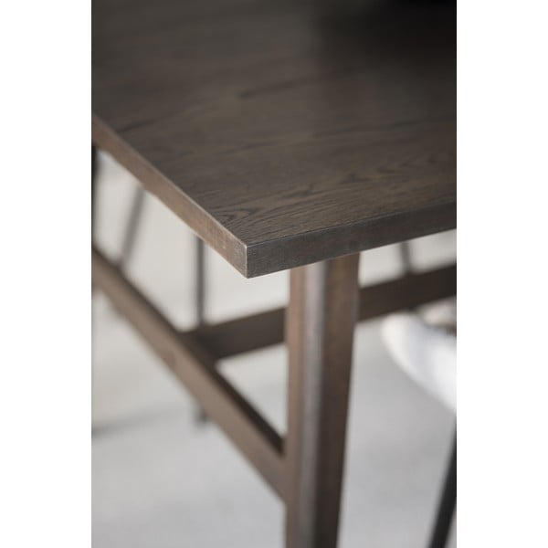 Тъмнокафява трапезна маса от декор от дъб  100x220 cm Plainfield – Rowico-image-3