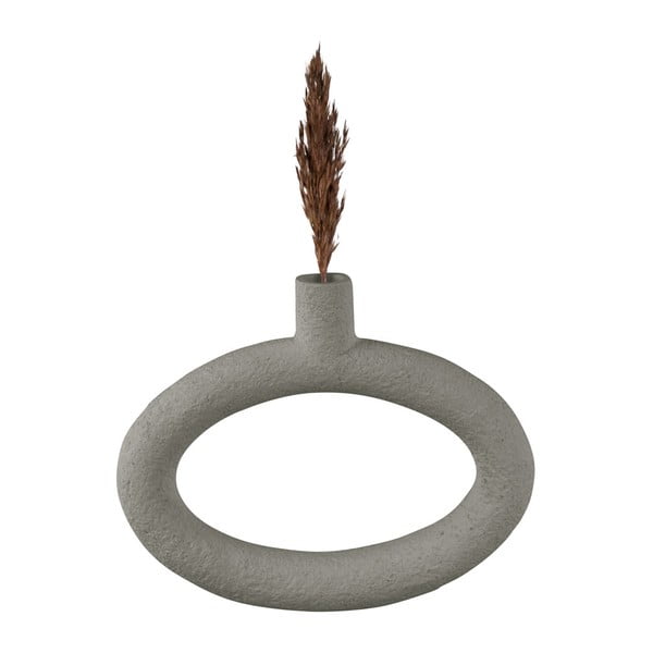 Сива ваза Овална, височина 20,5 cm Ring - PT LIVING-image-1