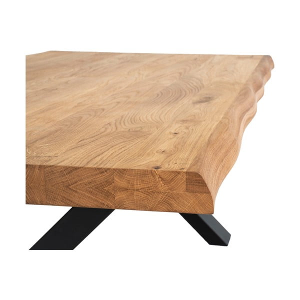 Масичка за кафе с масивен дъбов плот , 120 x 70 cm Toulon - House Nordic-image-4