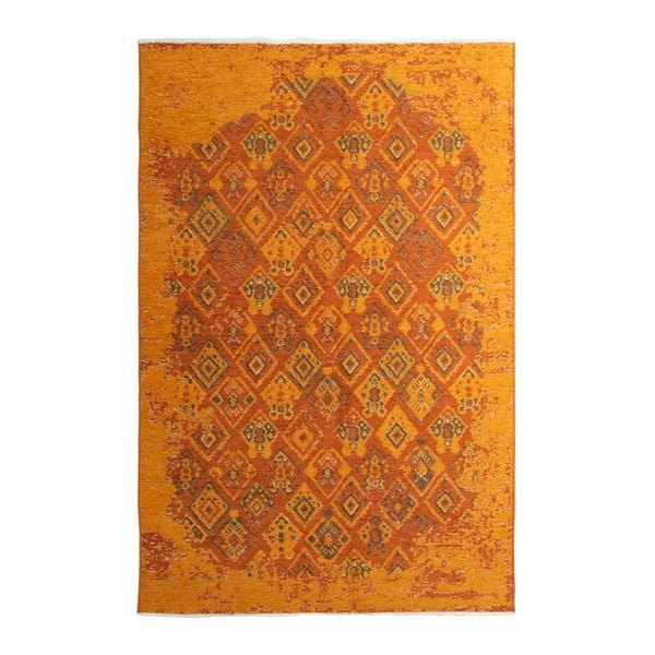 Oboustranný oranžovo-šedý koberec Vitaus Nunna, 125 x 180 cm