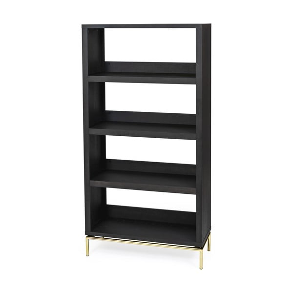 Черна етажерка за книги 90x173 cm Pimlico - Woodman-image-2