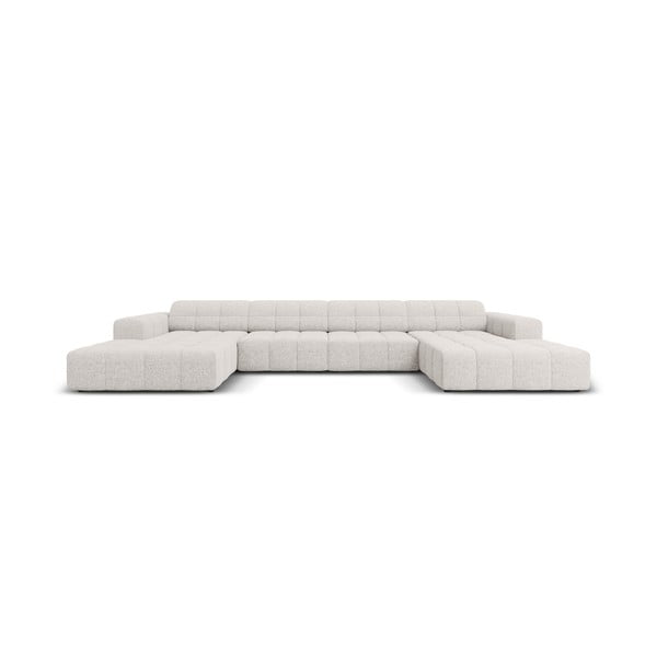 Светлосив ъглов диван (U-образен) Chicago - Cosmopolitan Design