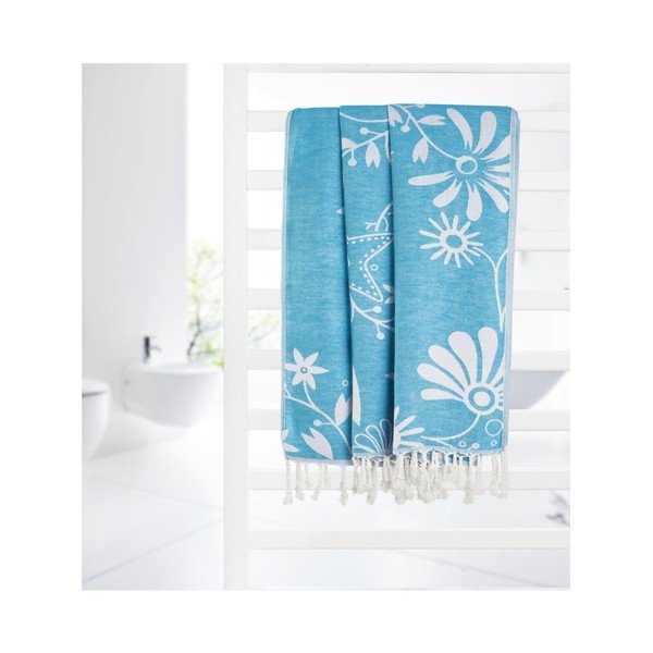 Тюркоазена хавлиена кърпа Kate Louise Helene, 165 x 100 cm-image-3