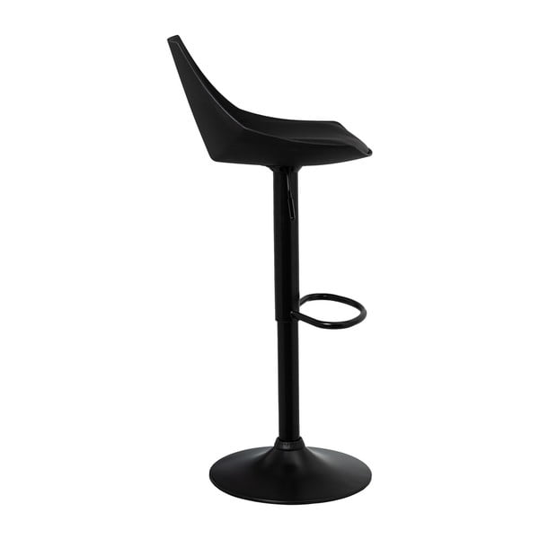 Черни бар столове в комплект от 2 бр. с регулируема височина от имитация на кожа (височина на седалката 56,5 cm) – Casa Selección-image-1