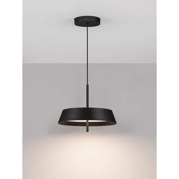 Матово черно алуминиево LED затъмняващо се висящо осветително тяло ø 45 cm Velio – Nova Luce-image-2