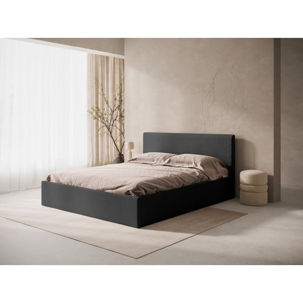 Антрацитна тапицирана табла за легло 170,5x100 cm Remo – Micadoni -image-1