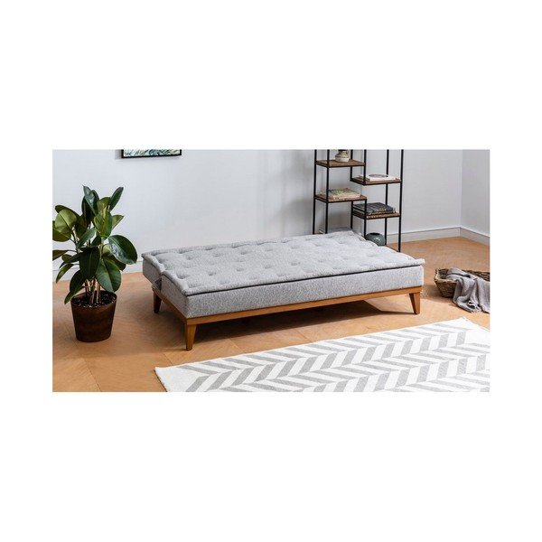 Сив разтегателен диван Aristea - Unique Design-image-3
