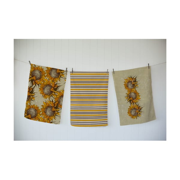 Комплект от 3 кърпи за слънчогледи - Linen Couture