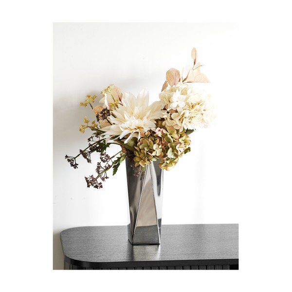 Стоманена ваза в сребрист цвят (височина 23 cm) – House Nordic-image-1
