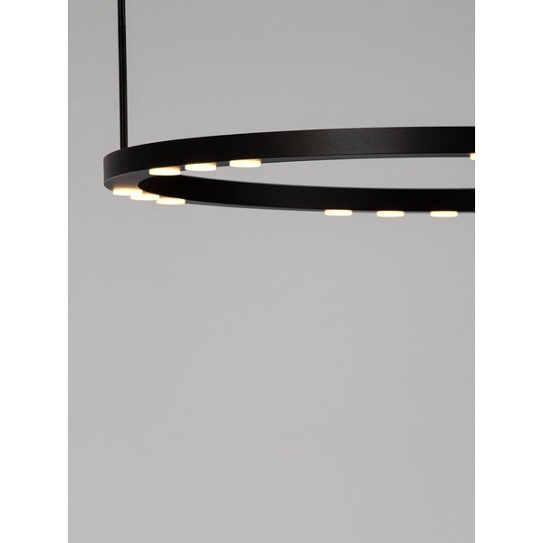 Матово черно алуминиево LED затъмняващо се висящо осветително тяло ø 60 cm Lunette – Nova Luce-image-2