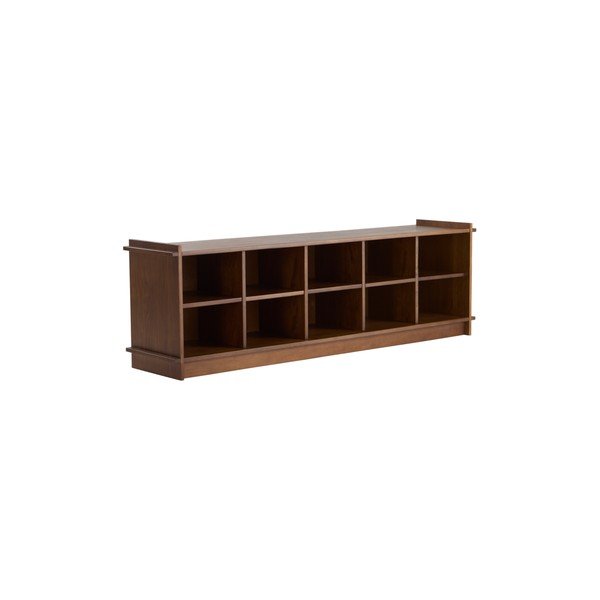 Библиотека от масивен бор в тъмно естествен цвят 193x60x40 cm Apelvik – Jotex