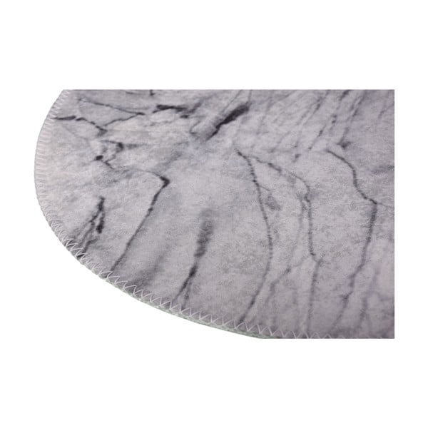 Светлосив миещ се кръгъл килим ø 100 cm - Vitaus-image-2