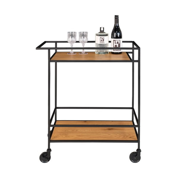 Бар количка с дъбова декорация Vita - House Nordic-image-4