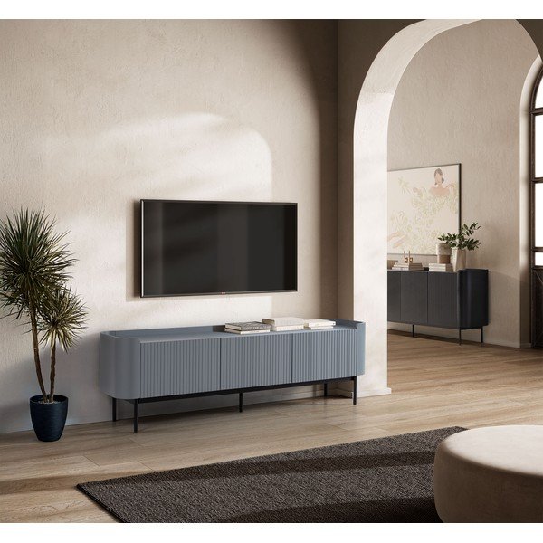 Черен скрин 200x80x40 cm Willa – MOME-image-1