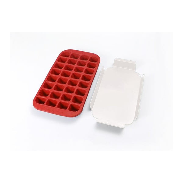 Червена силиконова форма за лед , 32 кубчета Industrial - Lékué