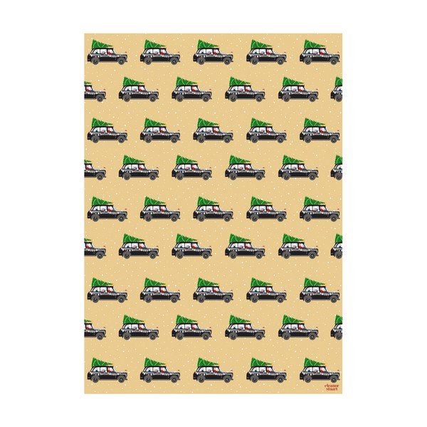 5 листа жълта опаковъчна хартия, 50 x 70 cm London Christmas - eleanor stuart-image-1