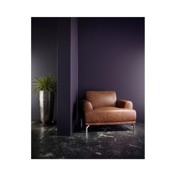 Кафяв кожен фотьойл Puzo - MESONICA-image-4