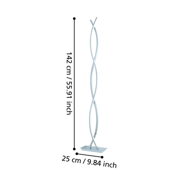 LED подова лампа в сребрист цвят (височина 142 cm) LASANA 2 – EGLO-image-3