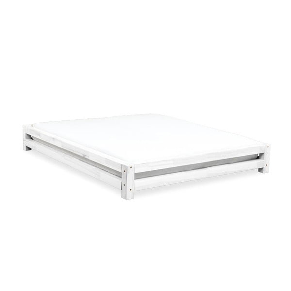 Двойно легло от бял бор JAPA, 190 x 160 cm - Benlemi
