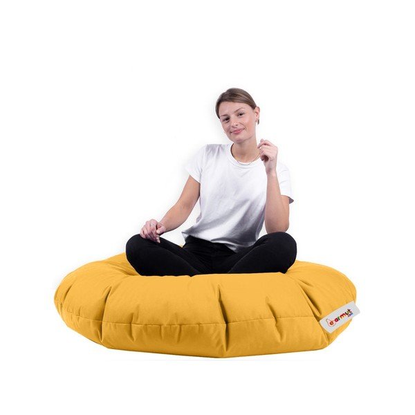 Жълт чувал за сядане Iyzi - Floriane Garden-image-3