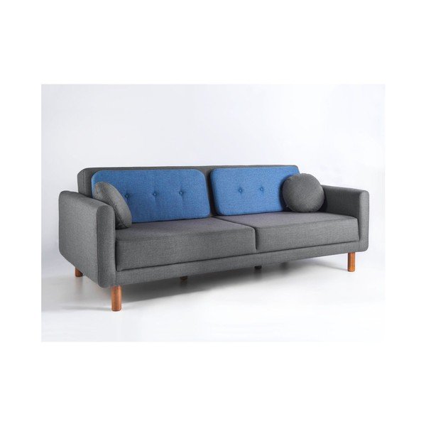 Rozkládací sofa Bubi Grey/Blue-image-1