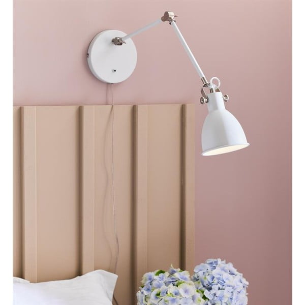 Бяла стенна лампа , дължина на рамото 84,5 cm House - Markslöjd-image-1