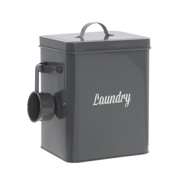 Tmavě šedá dóza s naběračkou Premier Housewares Laundry-image-1