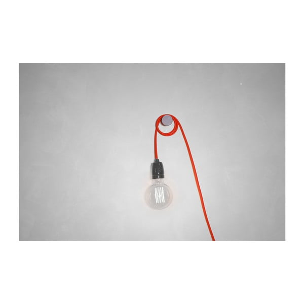 Червен кабел за таванно осветление с гнездо G Rose - Filament Style