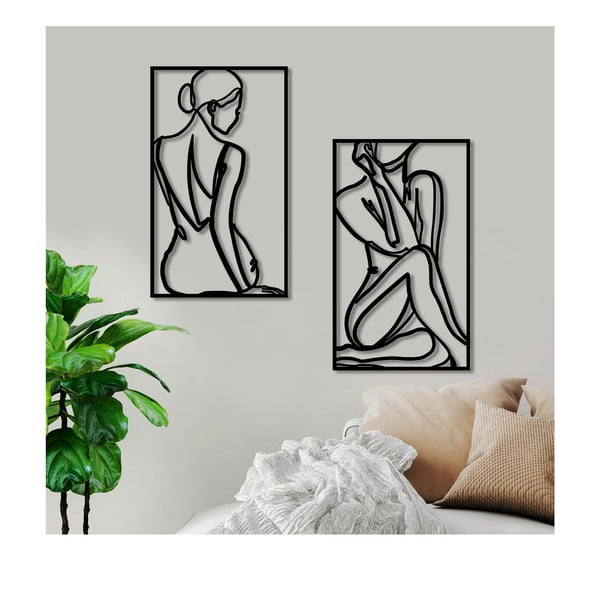 Метална декорация за стена 42x70 cm Minimalist Female - Wallity-image-1