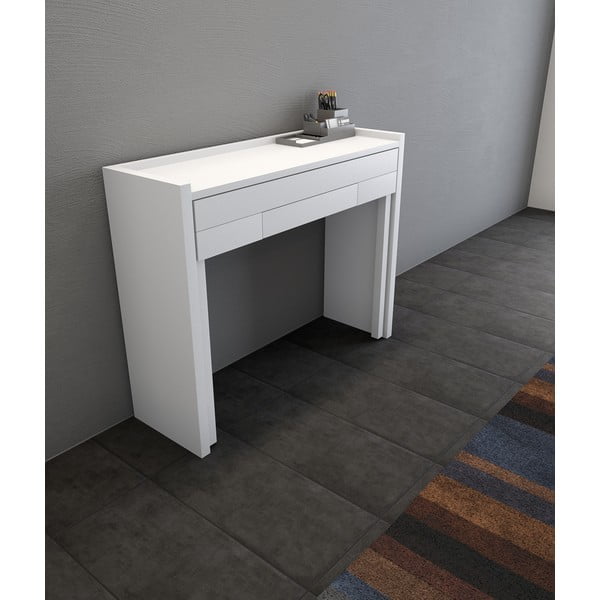 Бяло разтегателно бюро 16 Mel Console - Woodman-image-4