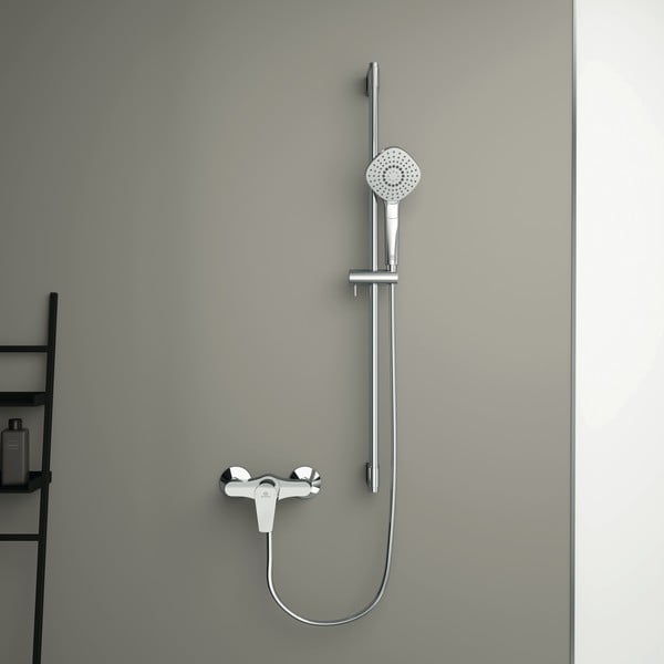 Батерия за душ/стенна в лъскаво сребристо Cerafine D – Ideal Standard-image-3