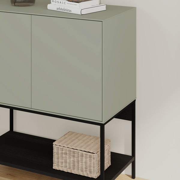 Зелено-черно шкафче 80x90x40 cm Amira – Marckeric-image-4