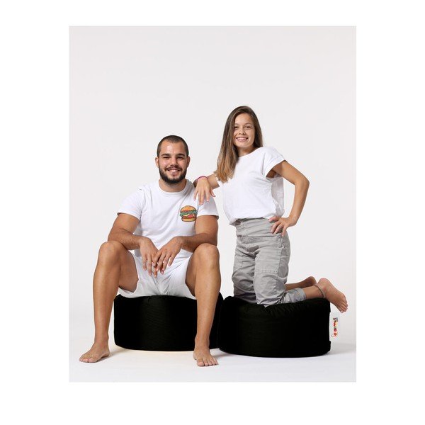 Черна градинска табуретка Round – Floriane Garden-image-4