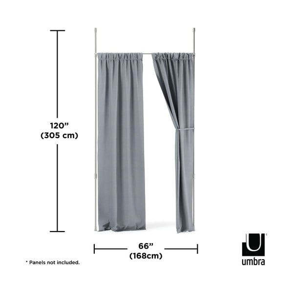 Стоманена разделителна рамка за завеса в сребрист цвят Anywhere – Umbra-image-4