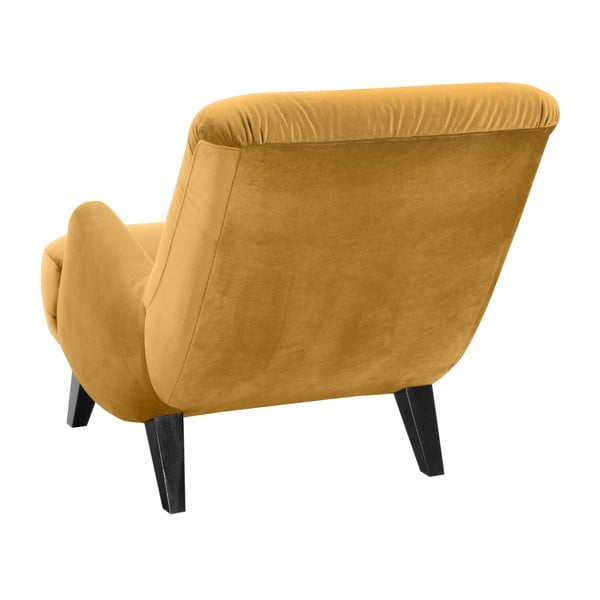 Žluté křeslo s černými nohami Max Winzer Brandford Suede-image-1
