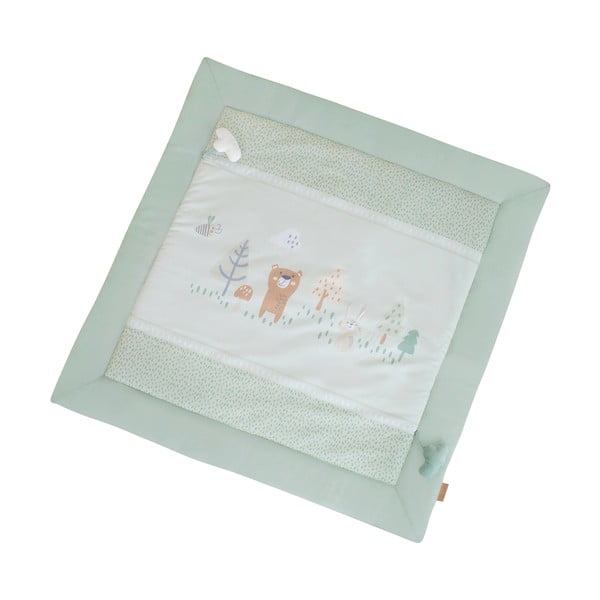 Светлозелено детско килимче за игра 100x100 cm Woodland Buddies – Roba
