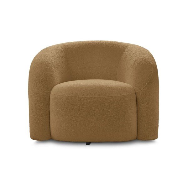 Въртящо се кресло от прежда с примки от букле в цвят горчица Elina – Bobochic Paris-image-3