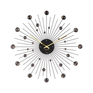 Часовник в черно , ø 50 cm Sunburst - Karlsson