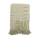 Зелено одеяло със смес от памук 130x155 cm Velva – Bloomingville