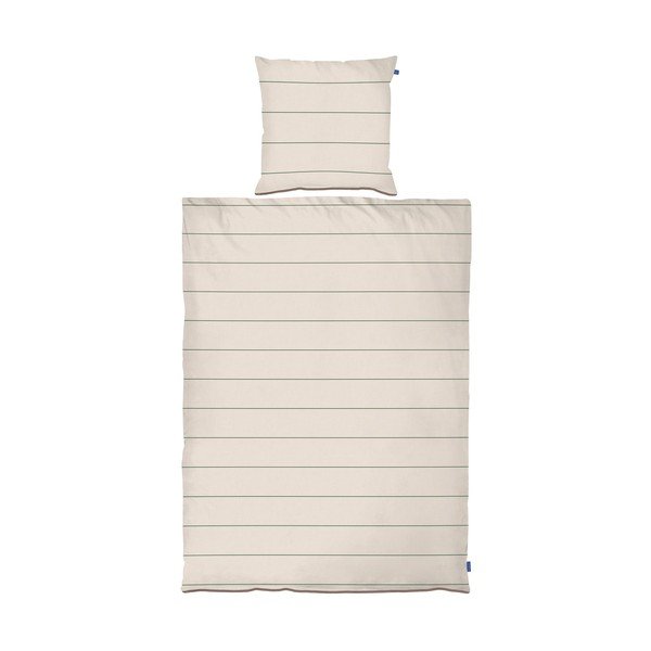 Бежово единично  спално бельо от памучен сатен 140x200 cm Align – Mette Ditmer Denmark